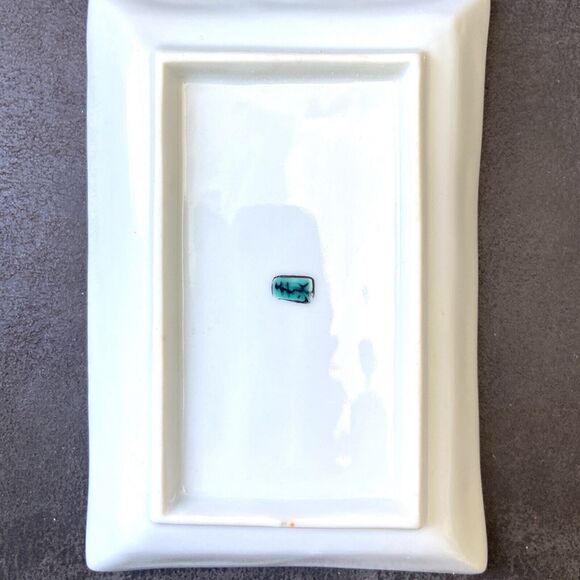 Vintage Kutani Yugaku Rectangle Plate Set Of 5 , Each Different Floral Design - Picture 12 of 16